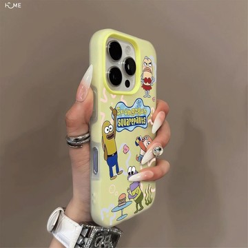 花邊比奇堡居民比贊適用蘋果iphone17/17p/16plus二合一果凍15/14
