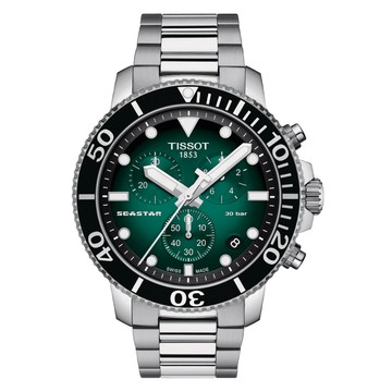 TISSOT 官方授權 SEASTAR 1000 海洋之星 計時腕錶 錶 手錶 送禮 T1204171109101 / T120.417.11.091.01