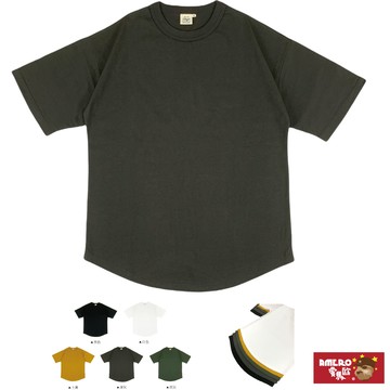 【AMERO】男女裝 圓領短袖T恤 五分袖 落肩 下擺圓弧 情侶裝