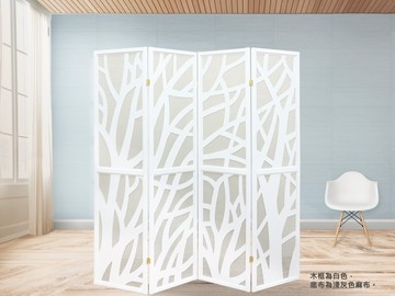 歐式簡約森林風實木屏風/玄關屏風/木質屏風-白色/極致深胡桃色 (TGL-PT61)-178cm台灣製 全球生活家
