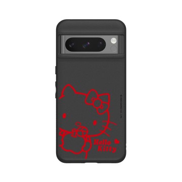 Pixel 8 Pro SolidSuit 黑 - 三麗鷗-Hello Kitty - 簡約系列-蘋果咬一口