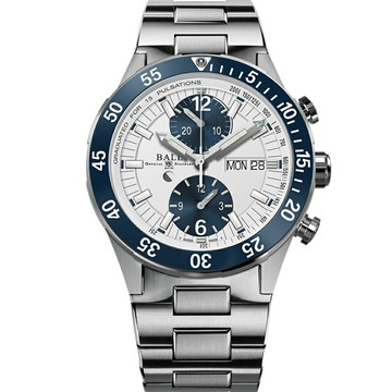 BALL 波爾錶 Roadmaster系列 限量 鈦金屬計時機械腕錶(DC3030C-S1-WH)-42mm-白面鈦鋼帶【刷卡回饋 分期0利率】【APP下單點數13倍送】