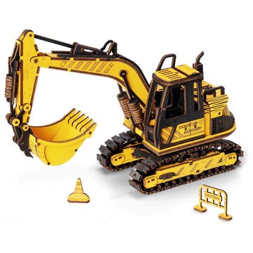Robotime DIY立體木製組裝模型 挖土機 TG508K