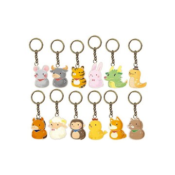 【客製化禮物】十二生肖鑰匙圈 開運鑰匙圈 可刻字