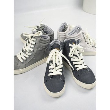 專柜退役特價ABLE女士帆布鞋司機休閑鞋高幫板鞋街拍韓版百搭青年