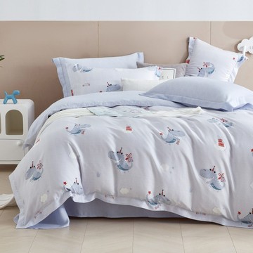 天絲™40支100%萊賽爾纖維 / 四件式兩用被床包組 / 蜜龍