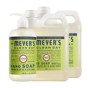 Mrs. Meyers梅耶夫人 檸檬馬鞭草香氛洗手乳x1+補充瓶x2