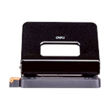 得力Deli省力二孔打孔機/E0141/孔徑6mm/黑/15張