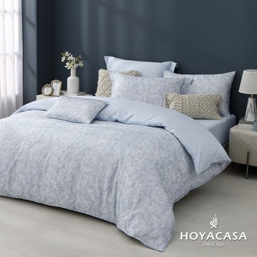 HOYACASA  60支抗菌天絲織棉兩用被床包組｜靜藍之境｜(單人/雙人/加大/特大)