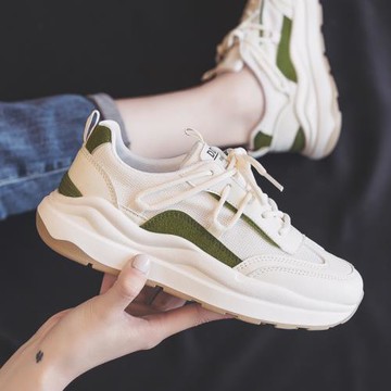 夏季女鞋運動阿甘鞋女款2025新款爆款透氣網面百搭休閑老爹鞋球鞋