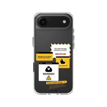 iPhone Air Clear Case（相機按鈕） 透明 - 奧樂雞 Ology - Warning