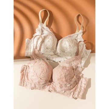 [加購3款到手價33元/件]蕾絲小胸聚攏內衣顯大不空杯模杯上托小杯