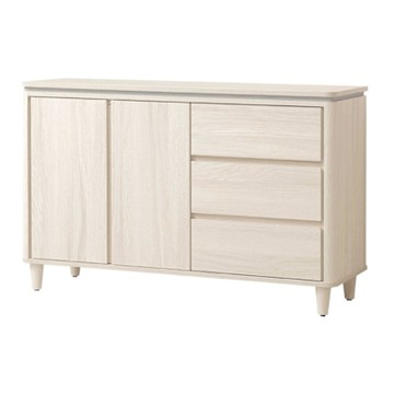 文創集 奧斯巴4尺二門三抽低餐櫃-121x40x78cm免組