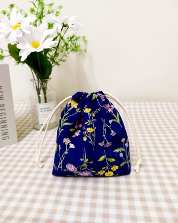 集福系列立體束口袋/收納袋/萬用禮品/古典花草款