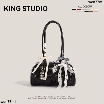 超實惠冬 斜挎包 單肩包 側背包 允真同款保齡球包蝴蝶結高顏值大容量單肩手提韓系小挎包