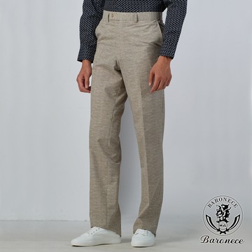 【BARONECE】日系簡約輕薄休閒平面褲_淺咖(524127-07)