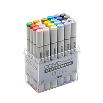 日本原裝進口 COPIC sketch 第二代麥克筆 24 Color 24色 for Manga Illustrations 漫畫插圖專用版 盒裝/盒 (原廠公司貨)｜領券最高折$220
