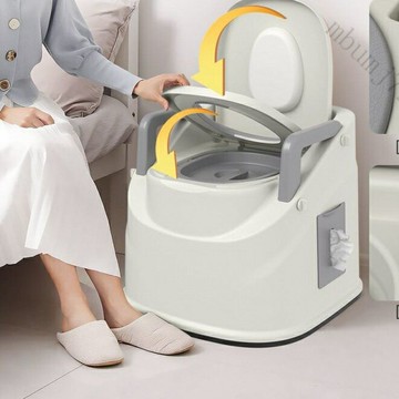 工廠現貨 免運 含發票 一體式傢用老人坐便器 可移動馬桶 室內便攜式孕㛿成人專用臥室便桶 移動廁所 坐便椅 移動馬桶