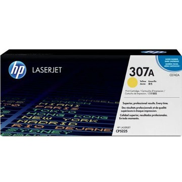 【領券滿額折200】  HP CE742A / 307A 原廠黃色碳粉匣 適用CP5225系列