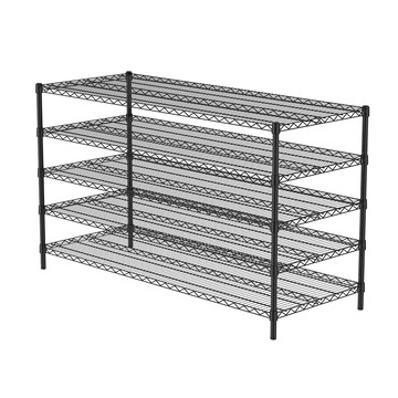 特力屋 烤漆五層架寬 152*深60*高90公分(黑)