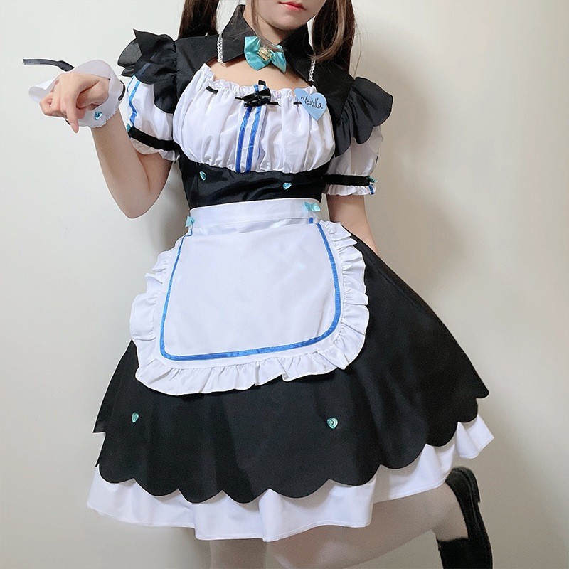 ハロウィン コスプレ メイド服 メイド ねこ定番 ボタン エンジェル