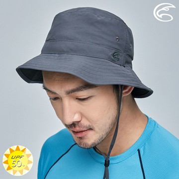 ADISI 抗UV透氣快乾撥水印花雙面戴漁夫帽 AH21007 / 深灰-探險森綠 / 城市綠洲
