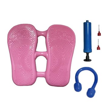 【拉麗神 】超慢跑運動墊 1入附打氣筒+伸展拉力繩1條 慢跑墊 家庭運動場 健走跑步氣墊 腳底按摩指壓墊 充氣軟墊健身踏步器