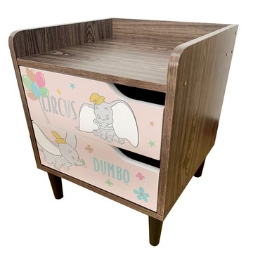 收納王妃 - 迪士尼 Disney 小飛象 床邊櫃  收納櫃 雙層櫃   床頭櫃