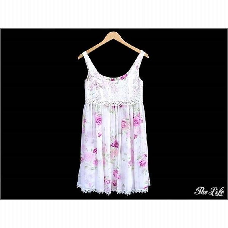 中古 JESUSDIAMANTE 新ドールワンピ 復活ぼかしバラ柄42/ジーザス  