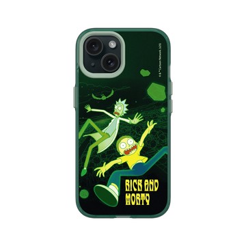 iPhone 15 Clear 憂墨綠 - 瑞克和莫蒂 Rick and Morty - 瑞克和莫蒂-多元宇宙