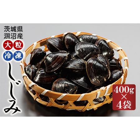 ふるさと納税 涸沼産 大粒 冷凍 シジミ 1.6kg （400ｇ×4袋） しじみ 蜆 大和しじみ ヤマトシジミ 大玉 砂抜き済 冷凍 味噌汁 スープ 魚貝類.. 茨城県大洗町