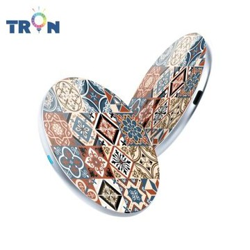 24H快速出貨 TRON 15W無線充電盤 復古花磚 快速充電板 充電器