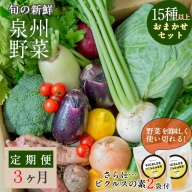 旬の新鮮 野菜セット（15種以上）定期便 全3回 おまかせ ピクルスの素付き ファミリー向け