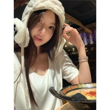 早安樊樊  親膚仿羊絨修身長袖/寬松短袖T恤女春秋顯瘦慵懶感內搭