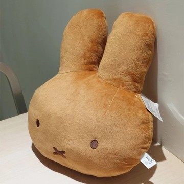 Miffy 米菲 米菲兔 頭型抱枕 抱枕 - 棕色35cm