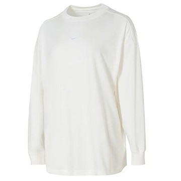 NIKE 長袖上衣 女款 運動 AS W NSW ESSNTL LS TOP 米白 DM6233-133 (2S3989)