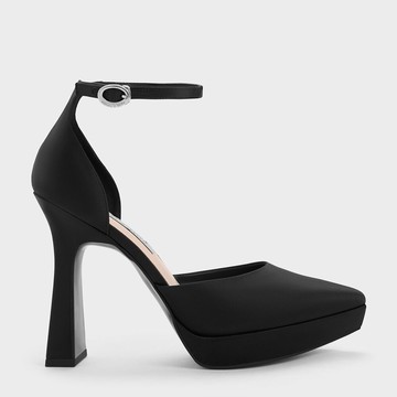 素面踝帶高跟鞋