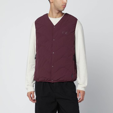 Wine-colored nylon vest