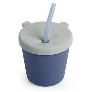 Haakaa 矽膠河馬吸管水杯150ml(防摔防漏、可當零食罐)