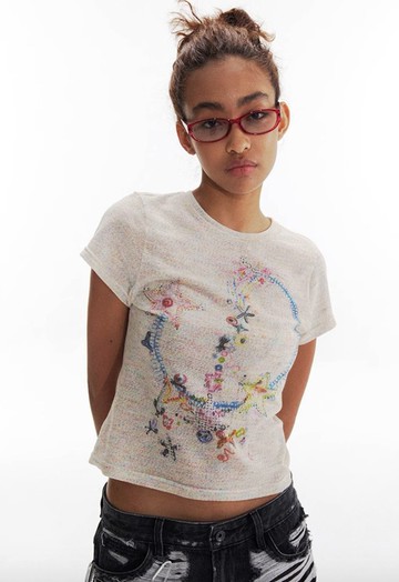 沙灘美夢 / 音符彩紗短袖T恤