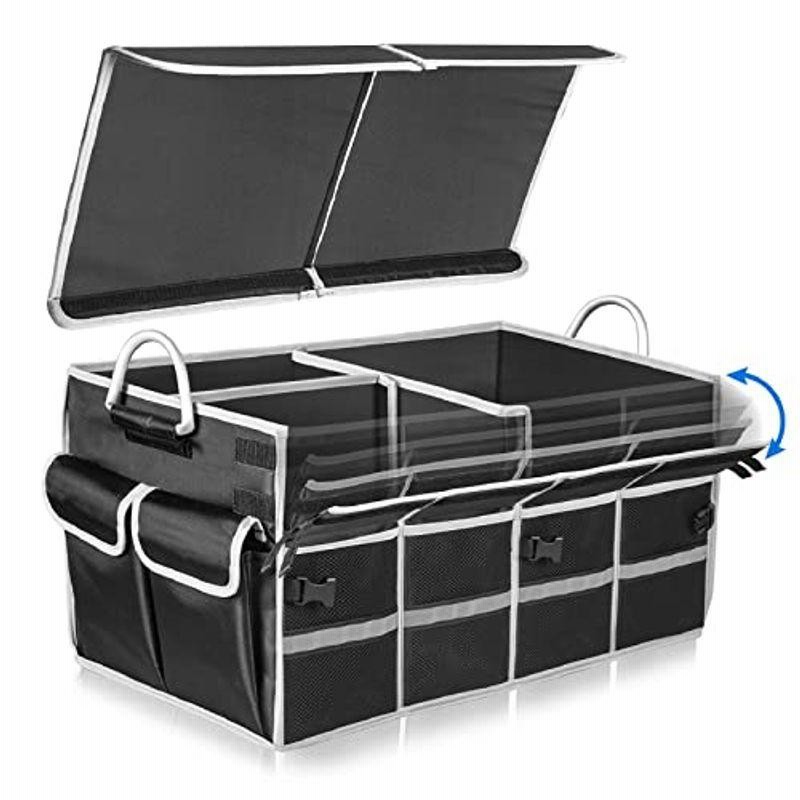 Ax2v 車用収納ボックス トランク 大容量 折りたたみ式 仕切リ板 ふた付き 反射シート アルミ製の取っ手 トランクボックス 耐摩耗 カー 通販 Lineポイント最大0 5 Get Lineショッピング