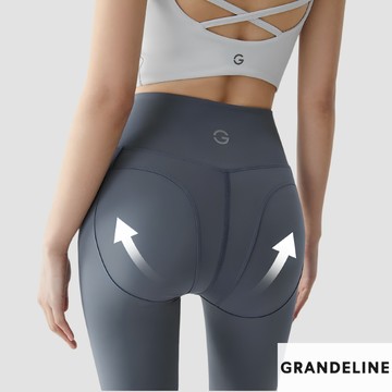 GRANDELINE ｜韓國品牌 高腰心型提臀9分緊身褲 瑜伽褲 健身（PT518）