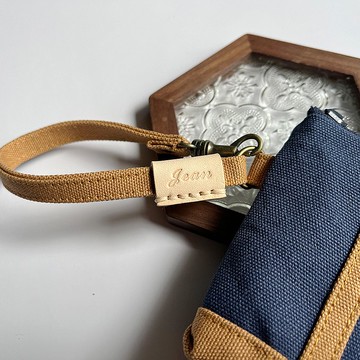 【加購刻字】皮革刻字 - 迷你托特零錢包 客製化禮物