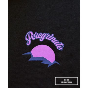 Nor.116 厚磅夕陽山景短T-黑《NOR8111116》