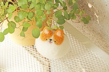 Anny羊毛氈柯基汪汪糰子