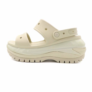 【全館滿額折】 Crocs 卡駱馳 骨白色 經典光輪 休閒 涼拖鞋 女款 B5686【新竹皇家207989-2Y2】