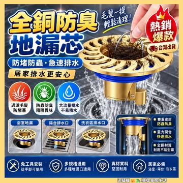 隔日到貨🐲全銅重力防臭地漏芯 全銅地漏  防臭地漏 排水孔防臭 浴室地漏 防臭地漏蓋 防蟲地漏地漏過濾網 排水孔蓋