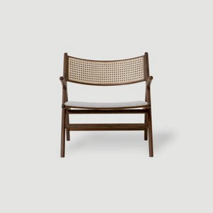 艾禮思樹結構藤編單椅 胡桃木 灰