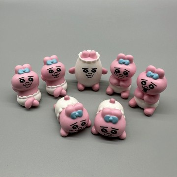 內褲兔 opanchu pantch 胖次兔 內褲兔 尿布兔 褲頭兔 表情粉色可愛公仔 迷你桌面擺件 送人禮物