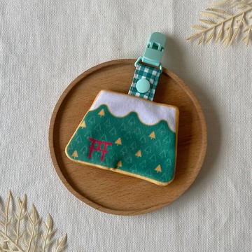 原創 平安符袋/富士山-淺綠